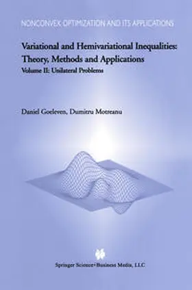Goeleven / Motreanu |  Variational and Hemivariational Inequalities - Theory, Methods and Applications | eBook | Sack Fachmedien