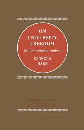 Hare |  On University Freedom in the Canadian Context | eBook | Sack Fachmedien