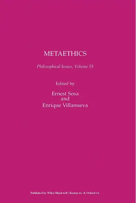 Sosa / Villanueva |  Metaethics, Volume 19 | Buch |  Sack Fachmedien