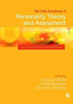 Boyle / Matthews / Saklofske |  The SAGE Handbook of Personality Theory and Assessment | eBook | Sack Fachmedien