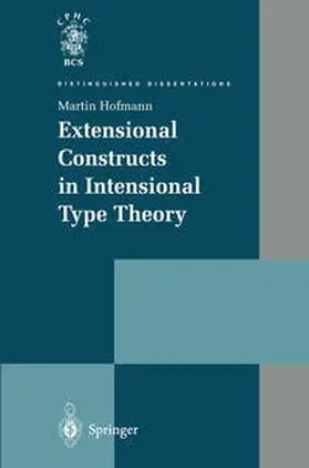Hofmann |  Extensional Constructs in Intensional Type Theory | eBook | Sack Fachmedien