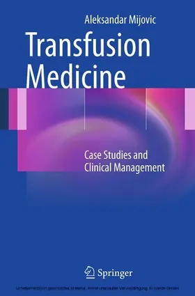 Mijovic |  Transfusion Medicine | eBook | Sack Fachmedien