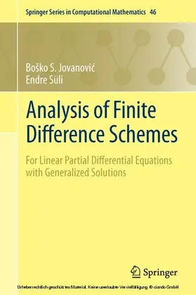 Jovanovic / Jovanovic / Süli |  Analysis of Finite Difference Schemes | eBook | Sack Fachmedien