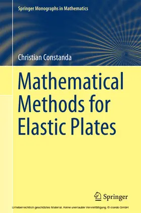 Constanda | Mathematical Methods for Elastic Plates | E-Book | sack.de