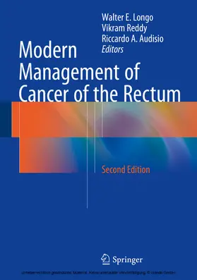 Longo / Reddy / Audisio | Modern Management of Cancer of the Rectum | E-Book | sack.de
