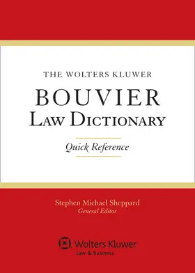 Sheppard |  The Wolters Kluwer Bouvier Law Dictionary | Buch |  Sack Fachmedien