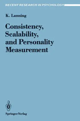 Lanning |  Consistency, Scalability, and Personality Measurement | eBook | Sack Fachmedien