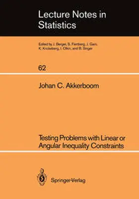 Akkerboom |  Testing Problems with Linear or Angular Inequality Constraints | eBook | Sack Fachmedien