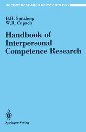 Spitzberg / Cupach |  Handbook of Interpersonal Competence Research | eBook | Sack Fachmedien