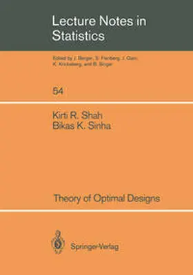 Shah / Sinha |  Theory of Optimal Designs | eBook | Sack Fachmedien
