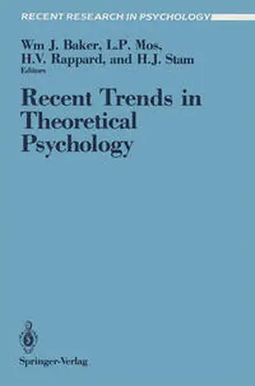 Baker / Mos / Rappard |  Recent Trends in Theoretical Psychology | eBook | Sack Fachmedien