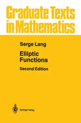 Lang | Elliptic Functions | E-Book | sack.de