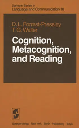 Forrest-Pressley / Waller |  Cognition, Metacognition, and Reading | eBook | Sack Fachmedien