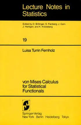 Fernholz | von Mises Calculus For Statistical Functionals | E-Book | sack.de