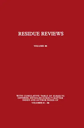 Gunther |  Residue Reviews | Buch |  Sack Fachmedien