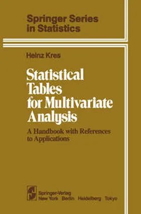 Kres |  Statistical Tables for Multivariate Analysis | eBook | Sack Fachmedien