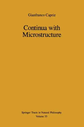 Capriz |  Continua with Microstructure | Buch |  Sack Fachmedien