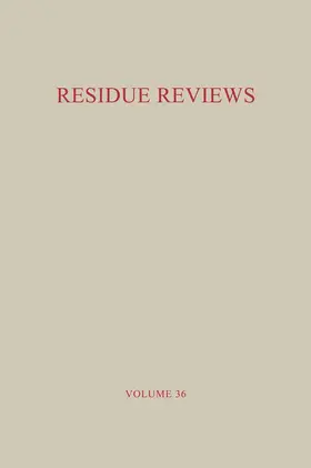 Gunther |  Residue Reviews / Rückstands-Berichte | Buch |  Sack Fachmedien