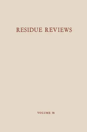 Gunther |  Residue Reviews / Rückstands-Berichte | Buch |  Sack Fachmedien