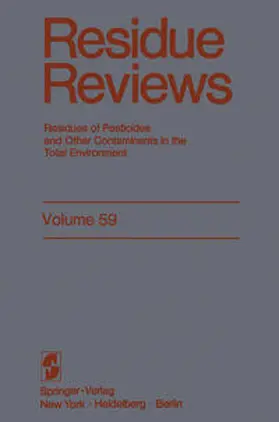 Gunther | Residue Reviews | E-Book | sack.de
