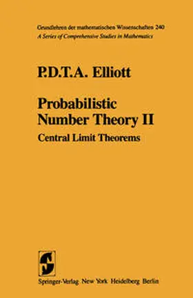Elliott |  Probabilistic Number Theory II | eBook | Sack Fachmedien
