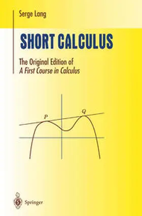 Lang |  Short Calculus | eBook | Sack Fachmedien