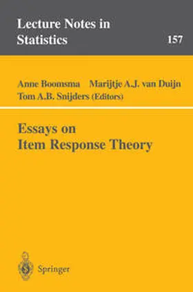 Boomsma / Duijn / Snijders | Essays on Item Response Theory | E-Book | sack.de