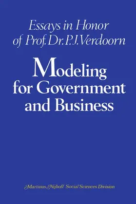 van Bochove / van Eyk / Siebrand |  Modeling for Government and Business | Buch |  Sack Fachmedien