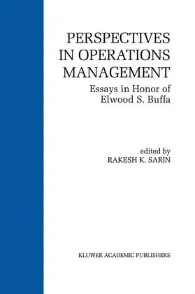 Sarin |  Perspectives in Operations Management | Buch |  Sack Fachmedien