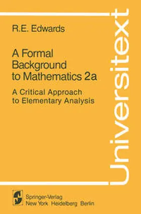 Edwards | A Formal Background to Mathematics 2a | E-Book | sack.de