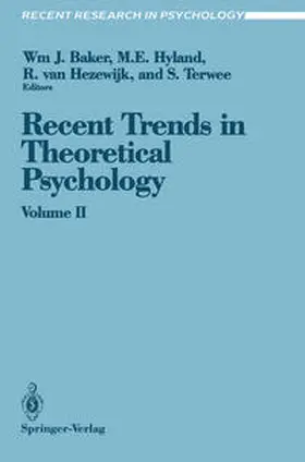 Baker / Hyland / Hezewijk |  Recent Trends in Theoretical Psychology | eBook | Sack Fachmedien