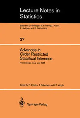 Dykstra / Robertson / Wright |  Advances in Order Restricted Statistical Inference | eBook | Sack Fachmedien
