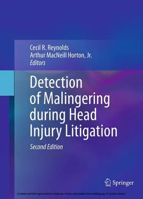 Reynolds / Horton / Jr. |  Detection of Malingering during Head Injury Litigation | eBook | Sack Fachmedien