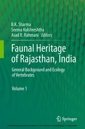Sharma / Kulshreshtha / Rahmani |  Faunal Heritage of Rajasthan, India | eBook | Sack Fachmedien