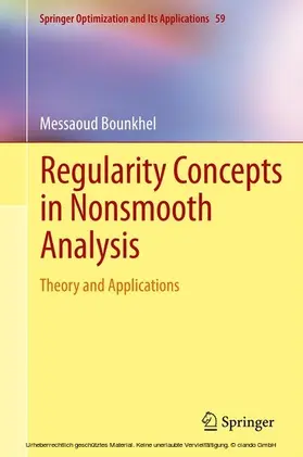 Bounkhel | Regularity Concepts in Nonsmooth Analysis | E-Book | sack.de