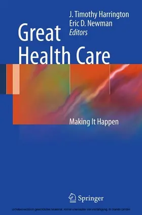 Harrington / Newman |  Great Health Care | eBook | Sack Fachmedien