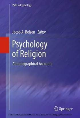 van Belzen | Psychology of Religion | E-Book | sack.de