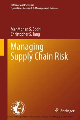 Sodhi / Tang |  Managing Supply Chain Risk | eBook | Sack Fachmedien