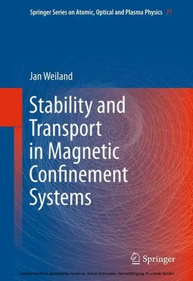 Weiland | Stability and Transport in Magnetic Confinement Systems | E-Book | sack.de