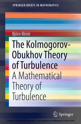 Birnir |  The Kolmogorov-Obukhov Theory of Turbulence | eBook | Sack Fachmedien