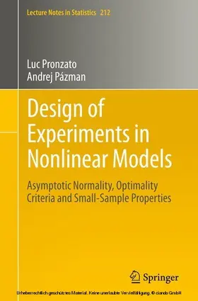Pronzato / Pázman |  Design of Experiments in Nonlinear Models | eBook | Sack Fachmedien