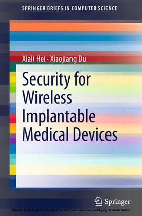 Hei / Du | Security for Wireless Implantable Medical Devices | E-Book | sack.de