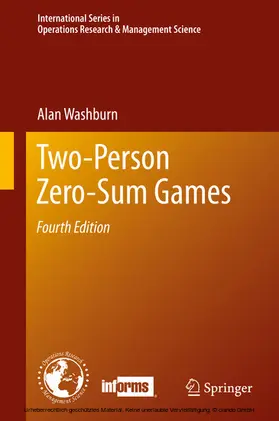 Washburn | Two-Person Zero-Sum Games | E-Book | sack.de