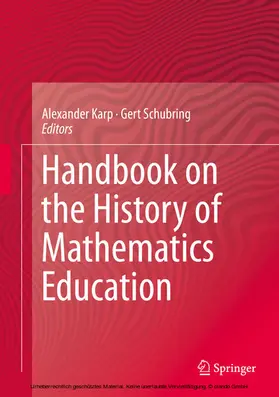 Karp / Schubring |  Handbook on the History of Mathematics Education | eBook | Sack Fachmedien