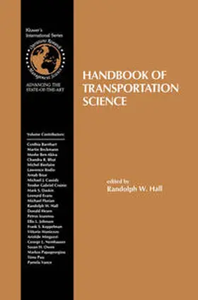 Hall |  Handbook of Transportation Science | eBook | Sack Fachmedien