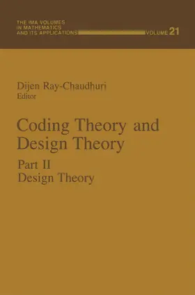 Ray-Chaudhuri |  Coding Theory and Design Theory | Buch |  Sack Fachmedien