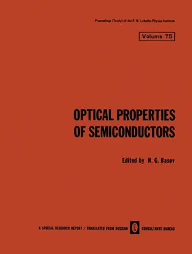 Basov |  Optical Properties of Semiconductors | Buch |  Sack Fachmedien