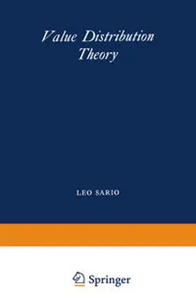 Sario / Noshiro |  Value Distribution Theory | eBook | Sack Fachmedien