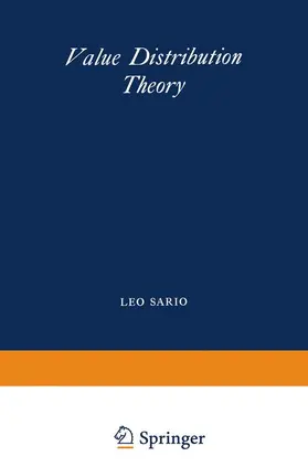 Noshiro / Sario |  Value Distribution Theory | Buch |  Sack Fachmedien