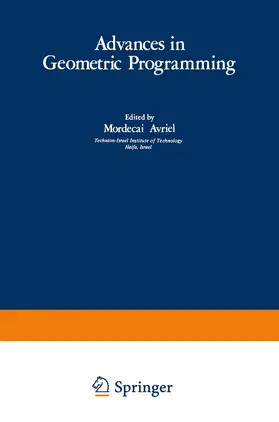 Avriel | Advances in Geometric Programming | Buch | 978-1-4615-8287-8 | sack.de